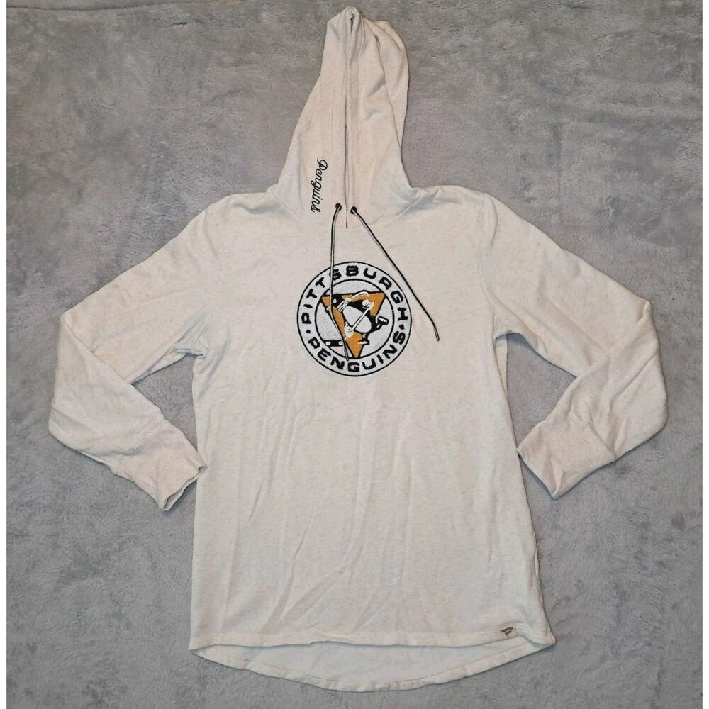 Fanatics Pittsburgh Penguins Cream Hoodie with Logo